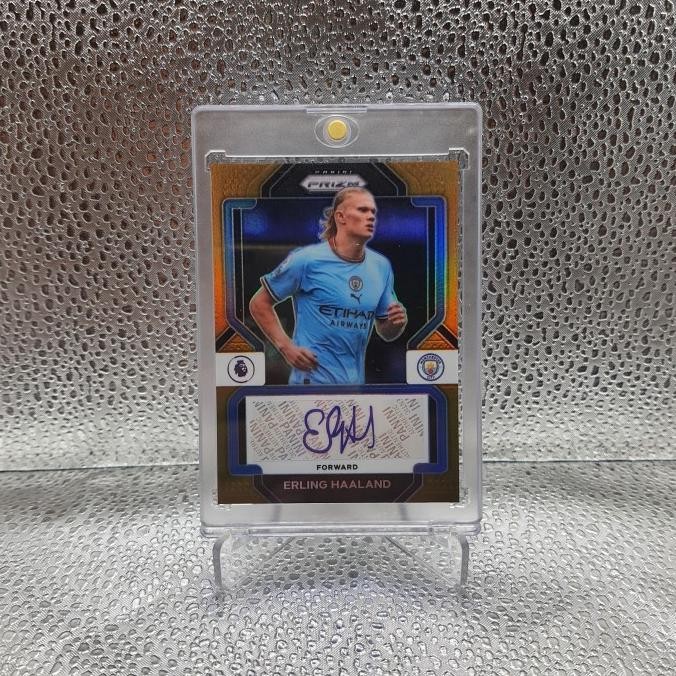 Kartu Bola -Custom Card 2022 Prizm Signature Gold Prizm #Sehd Erling Haaland Co