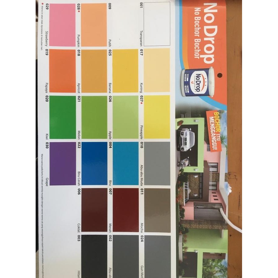 CAT TEMBOK NODROP PELAPIS ANTI BOCOR NO DROP 20 KG SEMUA WARNA