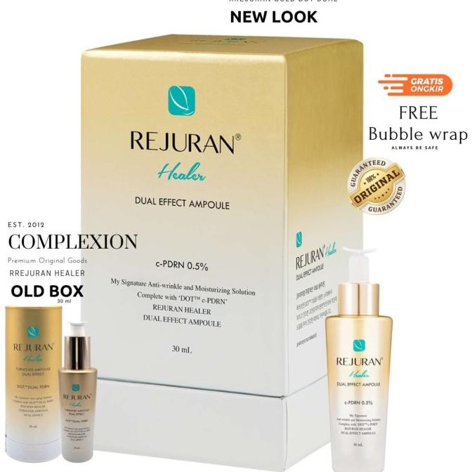BEBAS ONGKIR - REJURAN DOT DUAL PDRN Turnover Ampoule & Cream Dual Effect 30ml GOLD
