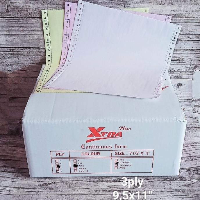 

TERMURAH - kertas continuous form 3ply 9.5 x 11inch berkualitas
