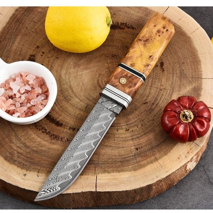 Pisau Damascus Fixed Blade Knife Tanto Jt007 Co
