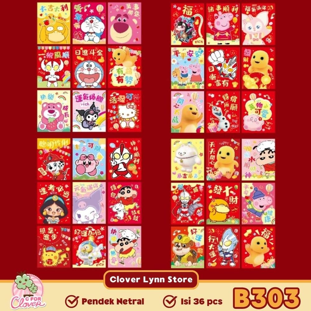 

wes-24 ANGPAO PACK ISI 36 PCS IMLEK TAHUN ULAR 2025 hongpao amplop chinese new year Termurah