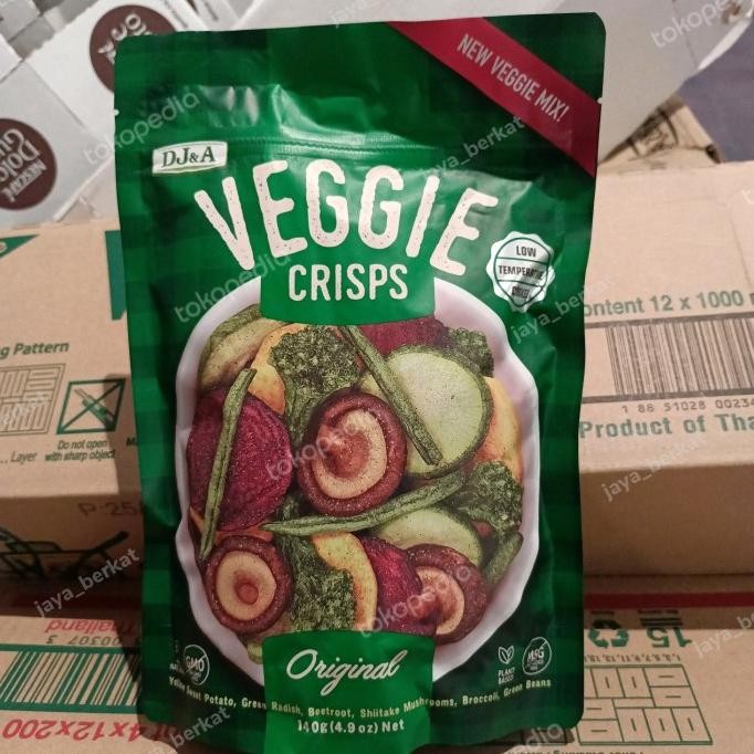 

dj&a veggie crisps original 140gr keripik sayuran [terbaik]