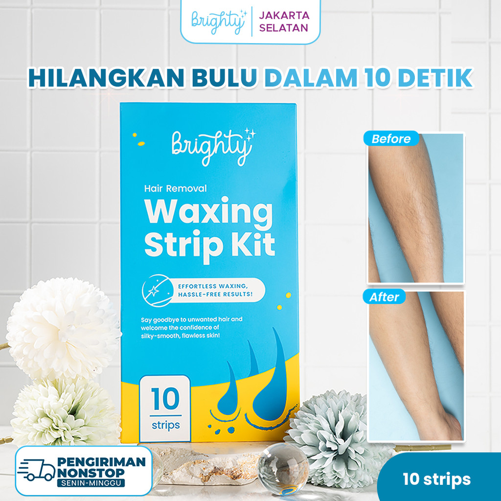 Brighty Hair Removal Waxing Strip Kit Waxing Ketiak Paket Waxing pencukur bulu kemaluan sugar wax pe