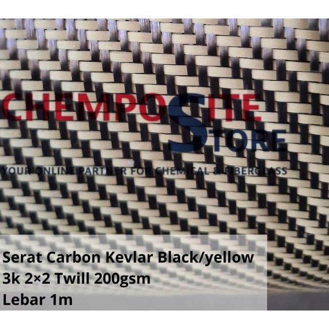 (Good) serat karbon kevlar hybrid fabric carbon kevlar merah kuning biru oren