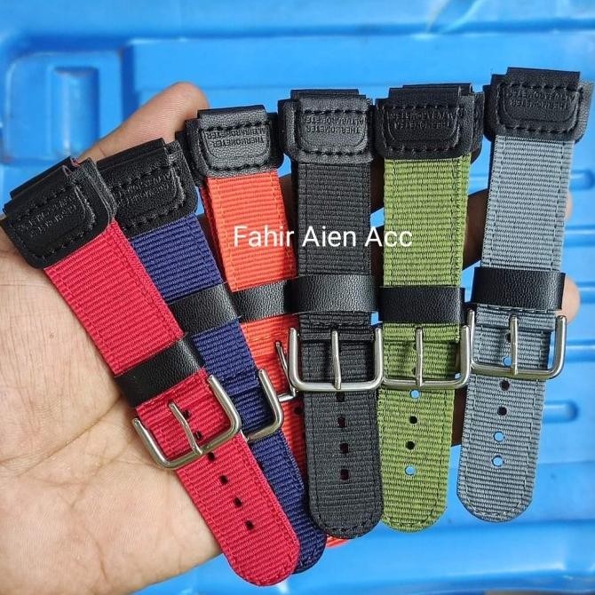 STRAP TALI JAM CANVAS KANVAS CASIO AW80 W735H TALIJAM 18MM murah