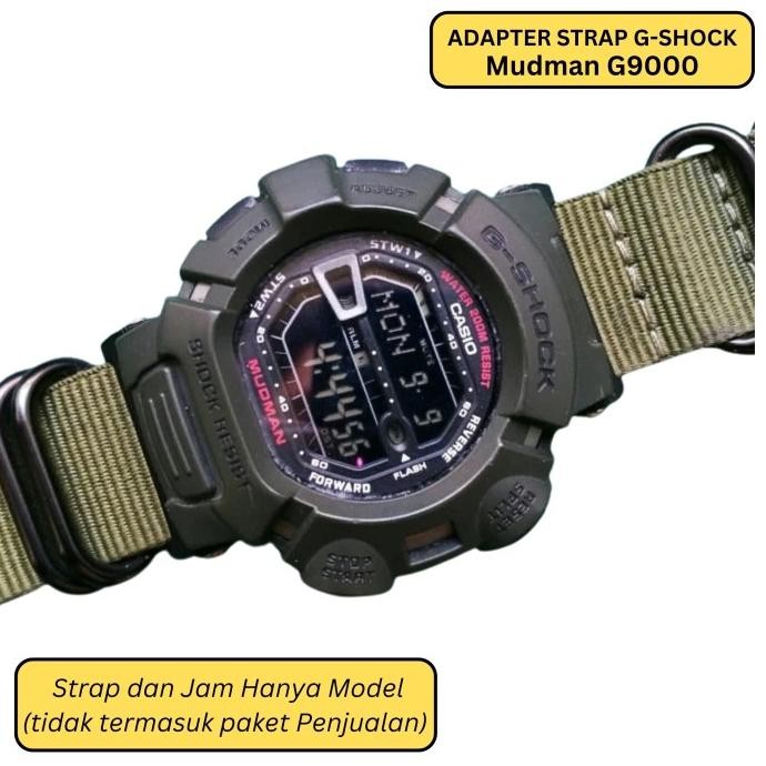 Adapter Strap Tali Jam Casio G-SHOCK Mudman G9000 untuk Nato Zulu Strap 22mm murah