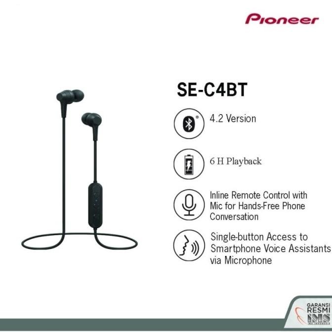 Sale Pioneer Se-C4Bt / Se C4 Bt Bluetooth Earphone