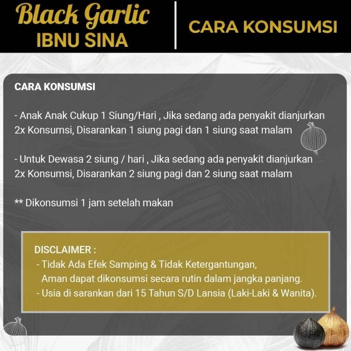 

(ORIGINAL) Black Garlic | Bawang Hitam Tunggal | Ibnu Sina | 100gr murah