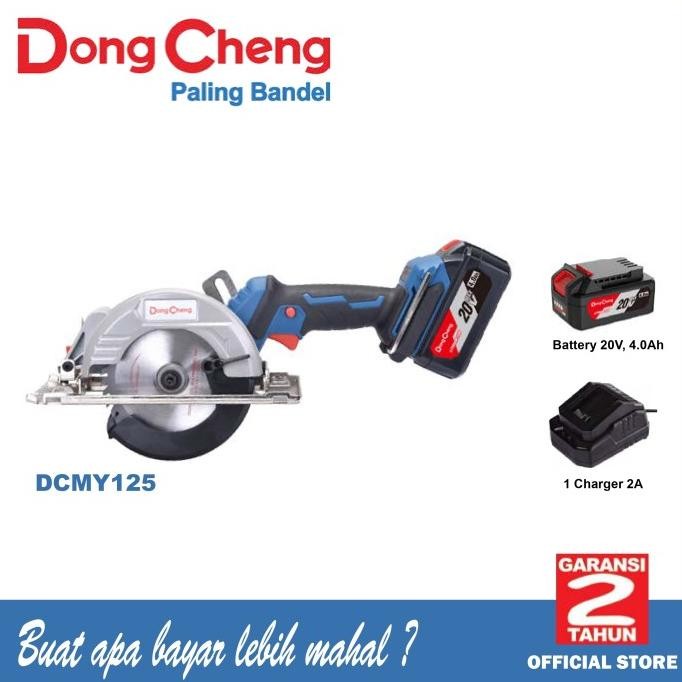 DONG CHENG DCMY125 CORDLESS BRUSHLESS CIRCULAR SAW MINI SAW 125mm murah