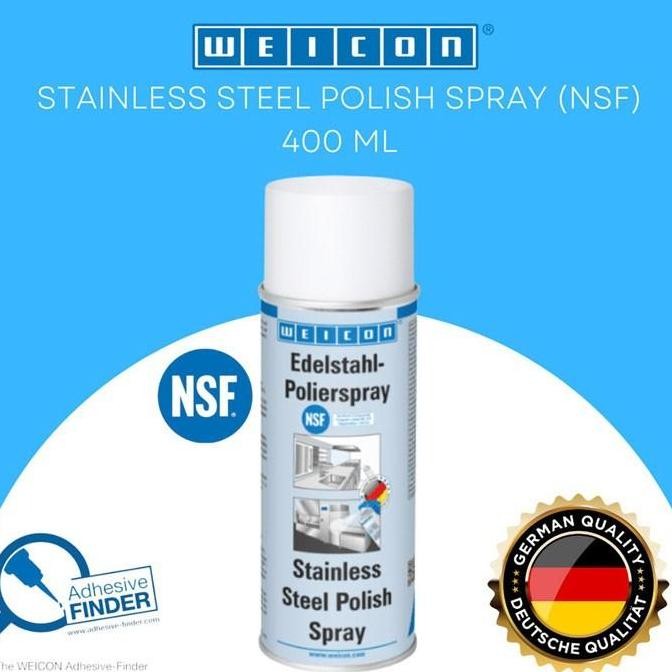 Weicon Stainless Steel Polish Spray 400 Ml Semprotan Pelapis Anti Karat Baja Metal New Stok