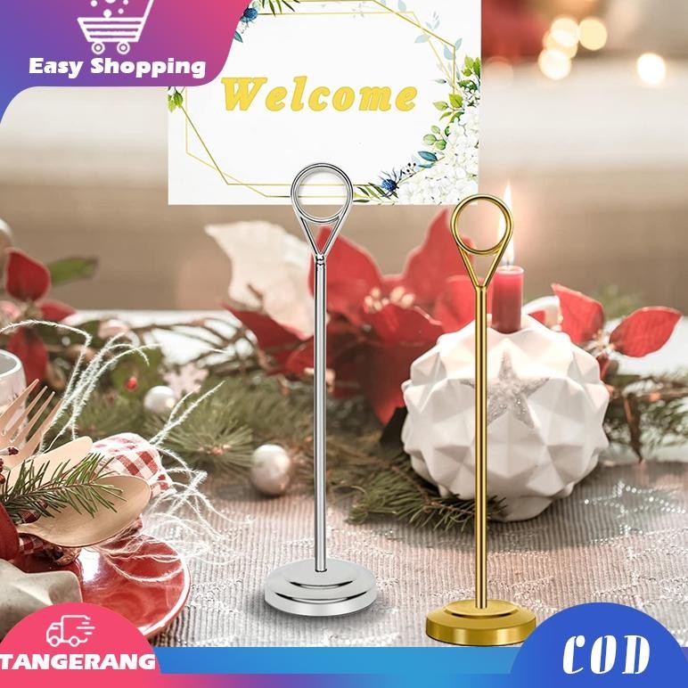 

Is75 Tiang Nomor Meja Stainless Menu Stand Table Number Holder Stand Tatakan Holder Foto Price Tag Berkualitas