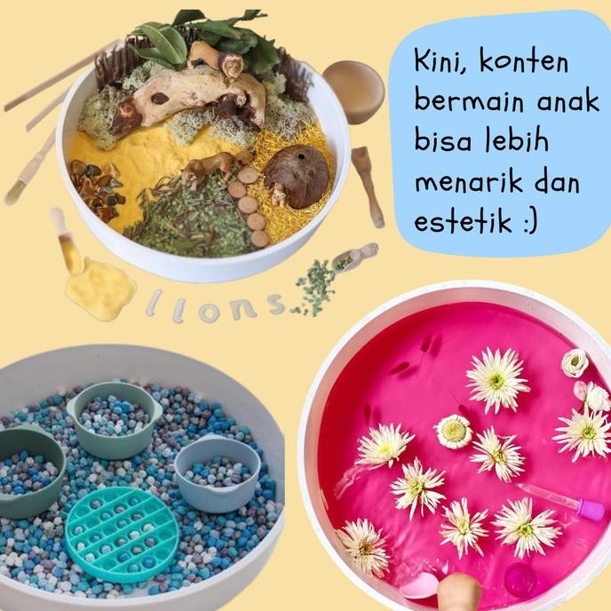 [LIMITED PRODUCT] SENSORY PLAY TRAY | Sensory Bin | Sensory Tray | Nampan Sensory Play | Wadah Main 