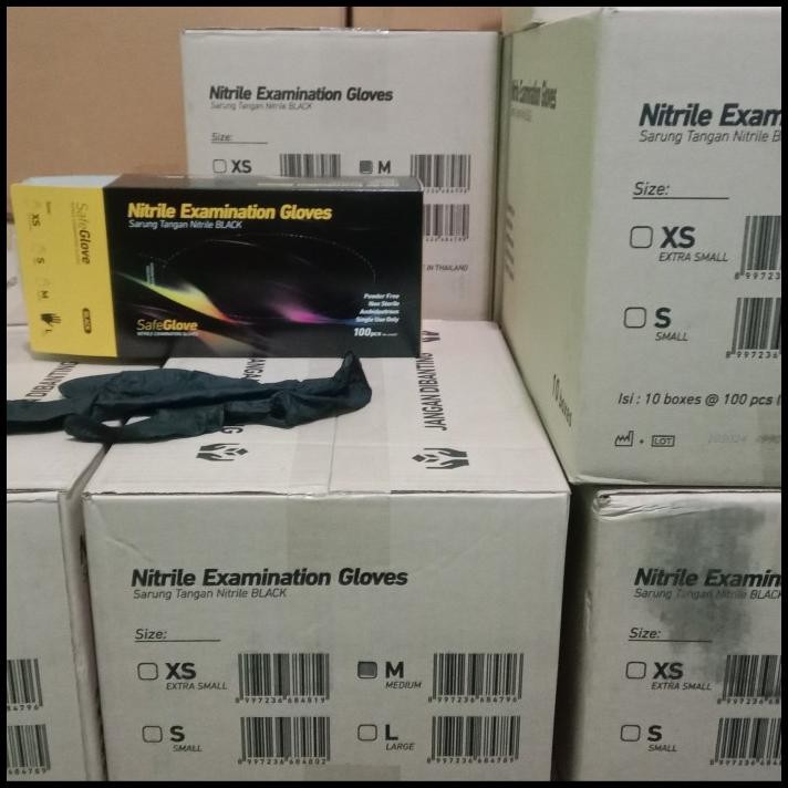 Sarung Tangan Hitam Detailing Nitrile Black Nitrile Hitam