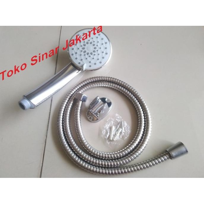 Ready oke] Shower Mandi Kepala Selang Bracket SET Model BESAR Tipe A Hand Head Shower Tangan Kamar M