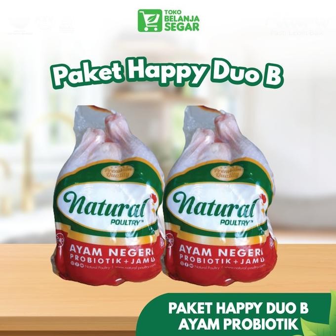 

(Good) Paket HAPPY DUO B: 2 Ayam Probiotik - Natural Poultry
