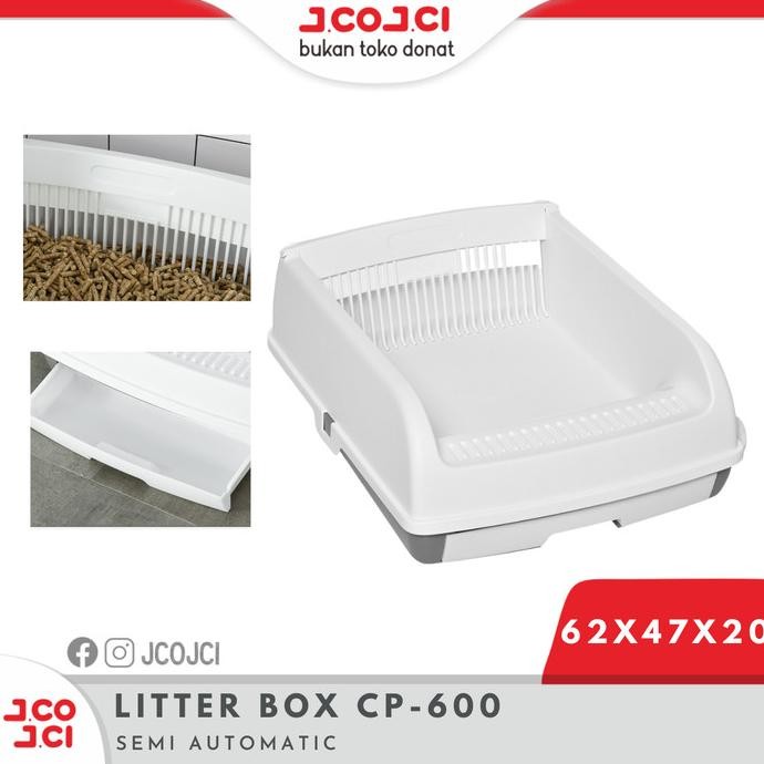 Litter Box Deluxe Toilet CP 600 / Toilet Kucing Semi Otomatis TEB