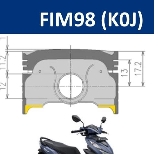 Piston Fim Izuni Honda Genio Beat Scoopy Fi New Pin 12 FIM98