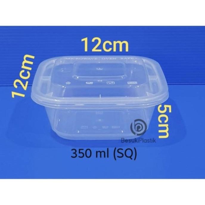 (Good) Thinwall 350ml SQ / Thinwall 350ml Kotak Persegi / Kotak Thinwall 350m