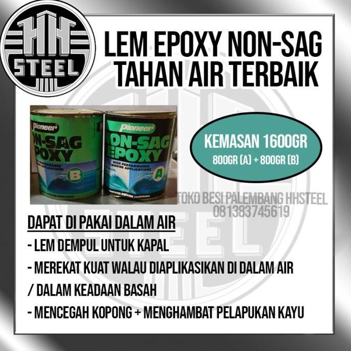 $$$$] lem epoxy pioneer kemasan 1.600 gr.Lem dempul kapal paling kuat