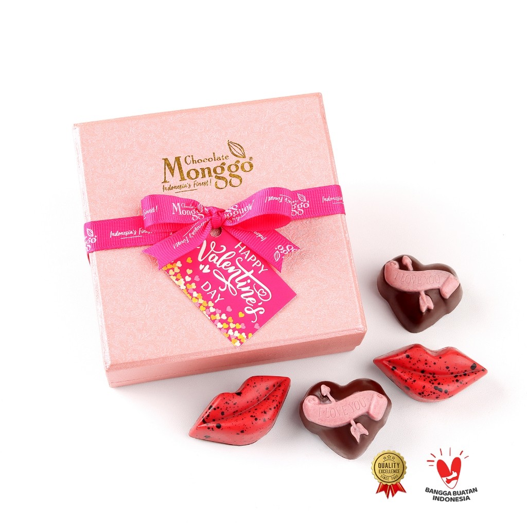

Chocolate Monggo | Noisette Rose Box 60g | Hadiah Hari Cinta | Cokelat Love