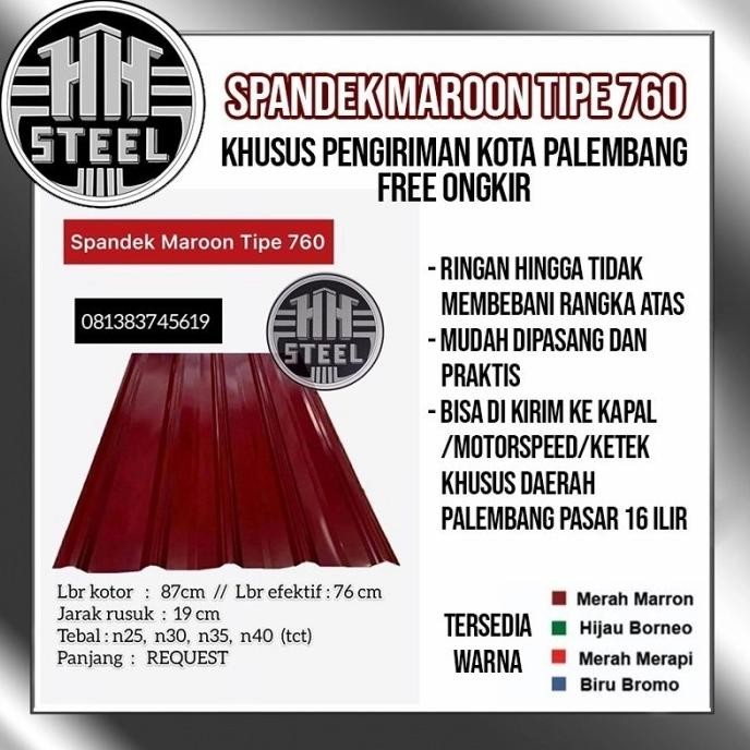 best produk] Seng atap rumah Spandek Tebal 0,40 mm gelombang jarang harga per meter