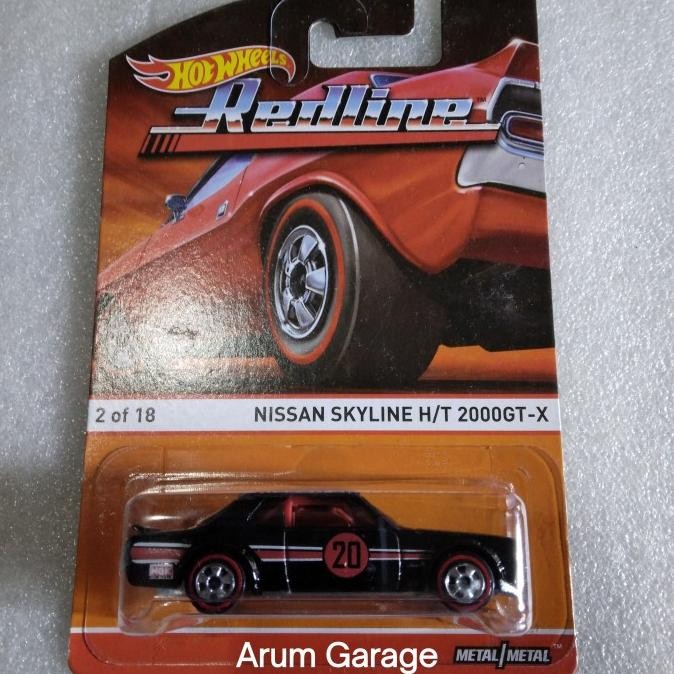 Hot Wheels Nissan Skyline H/T 2000GT-X. Card Redline Series Tahun 2015. Full Besi Body dan Chassis.