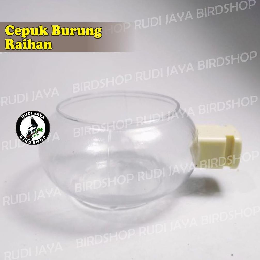 CQ37 CEPUK RAIHAN 1 PAK CANGKIR TEMPAT WADAH PAKAN MAKANAN MINUM BURUNG MURAI KENARI KACER PLECI Ber
