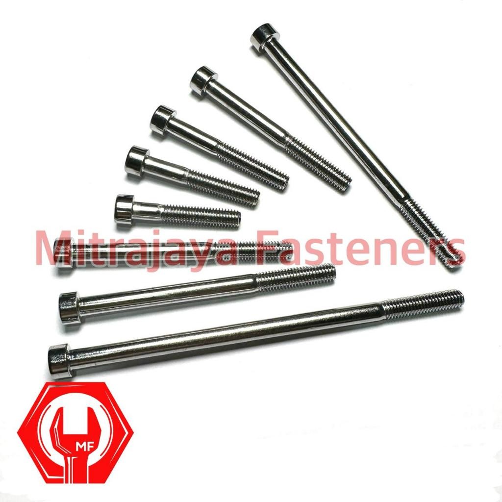 Baut L Baja Chrome M6x100 Half Drat