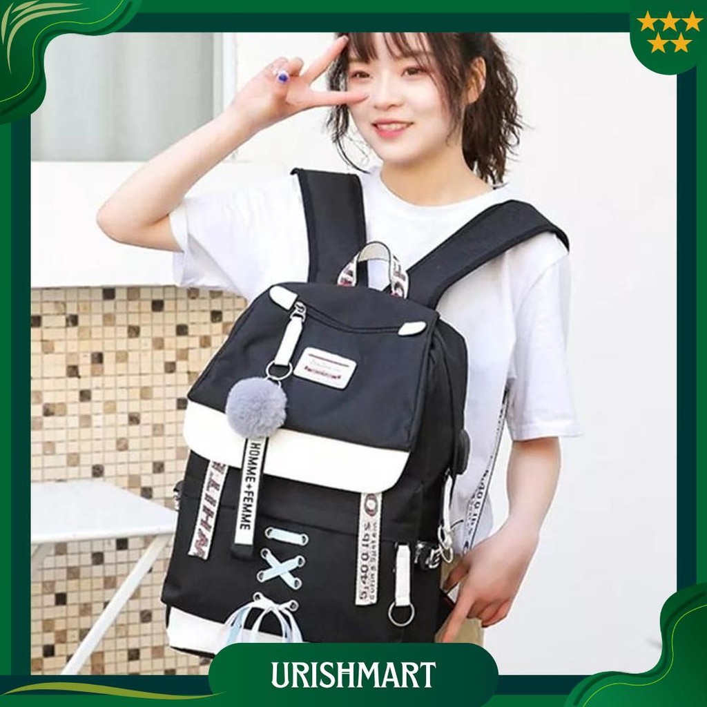 Tas Ransel Sekolah Laki Laki Perempuan Sd Smp Sma Muat Banyak / Tas Polos Sekolah /Tas Multifungsi S