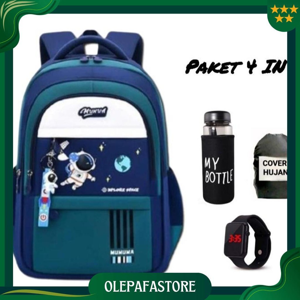 [ Free Botol ] Tas Astronot Anak Laki Laki / Tas Sekolah Anak Laki Laki Perempuan Sd Dan Smp Kualita