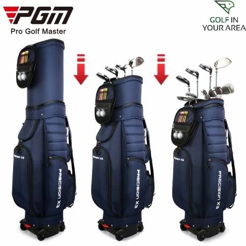 Four Wheels Trolley Travel Cart Bag Golf Bag Tas Troli Golf 4 roda