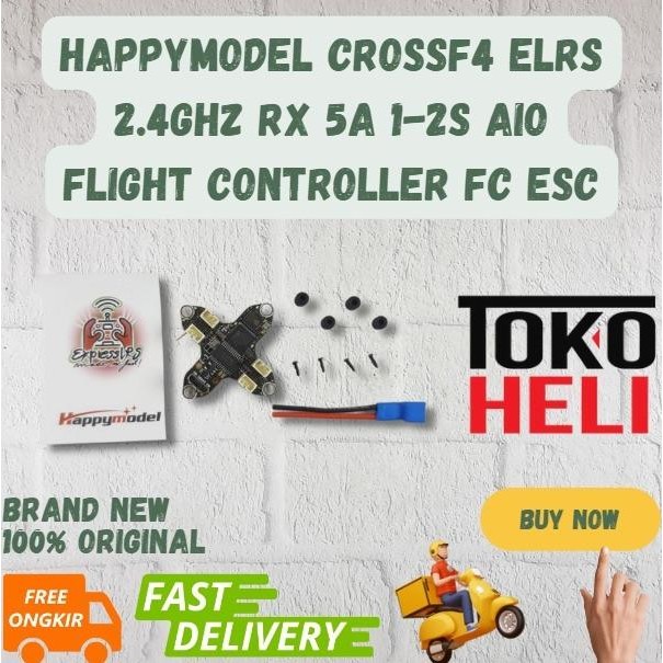 Happymodel CrossF4 ELRS 2.4Ghz RX 5A 1-2S AIO Flight Controller FC ESC