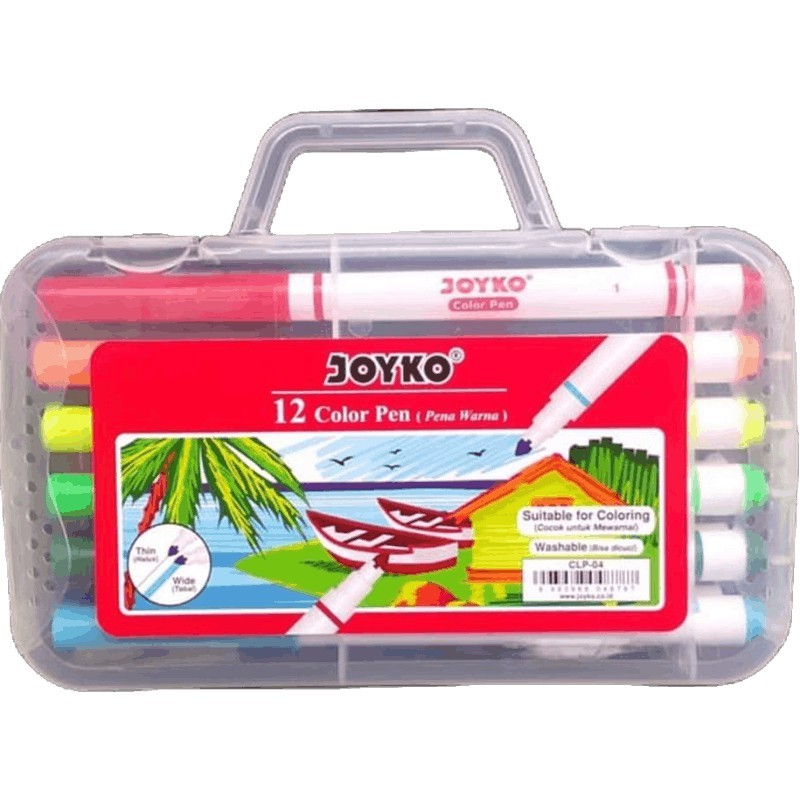 

Gratis Ongkir Joyko Color Pen (12-Warna) Clp -04 ( Per Set )