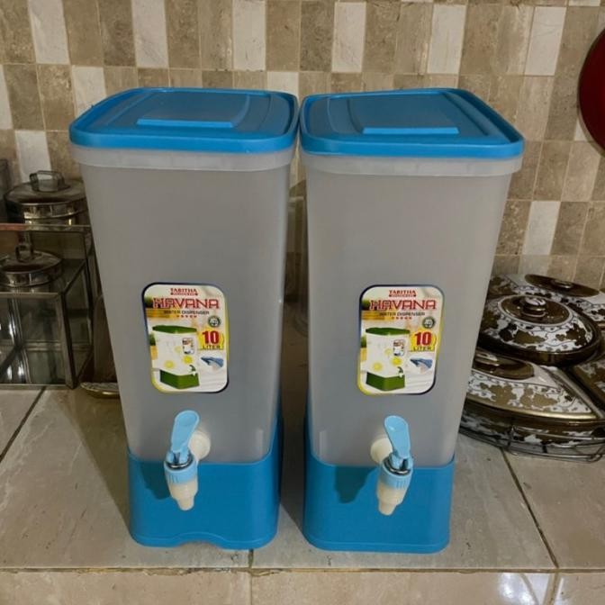 Tempat Water Dispenser 10 Liter Keran Plastik Wadah Es Teh Jumbo Sirup