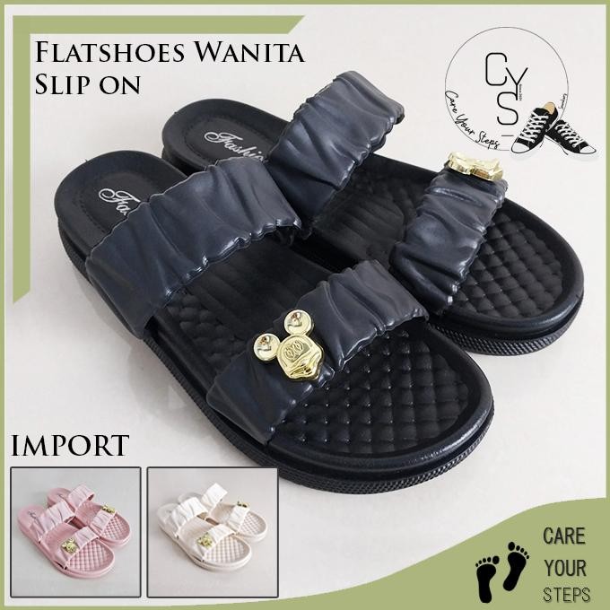 Sandal Selop Wanita Korea Import Kekinian Spt-49
