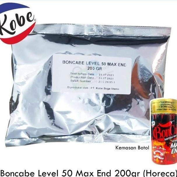 

Boncabe Level 50 Max End 200gr | Sambal Tabur | Cabe Bubuk Pedas Spices Cabai CS