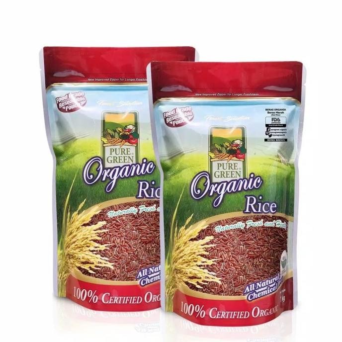 

Puregreen Organic Rice Beras Organik Beras Merah - paket 2 x 1 kg