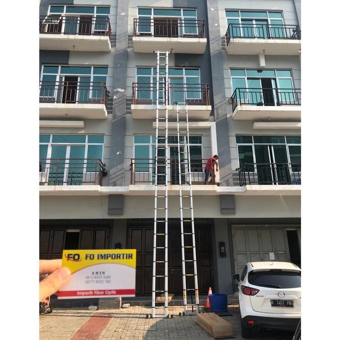 Tangga Lipat Aluminium Teleskopik 10.8M Double Telescopic 10.8Meter