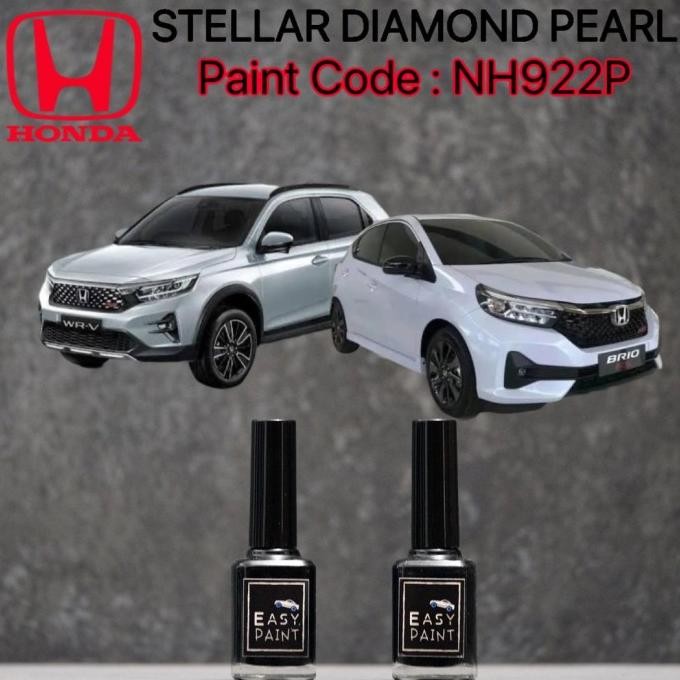 Cat Oles Mobil Stellar Diamond White Pearl NH922P Honda Brio WRV Putih Mutiara Putih Metalik 15ml TE