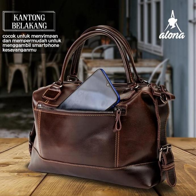 Murah Tas Selempang Wanita Kulit Asli Alona Freya Shoulder Bag