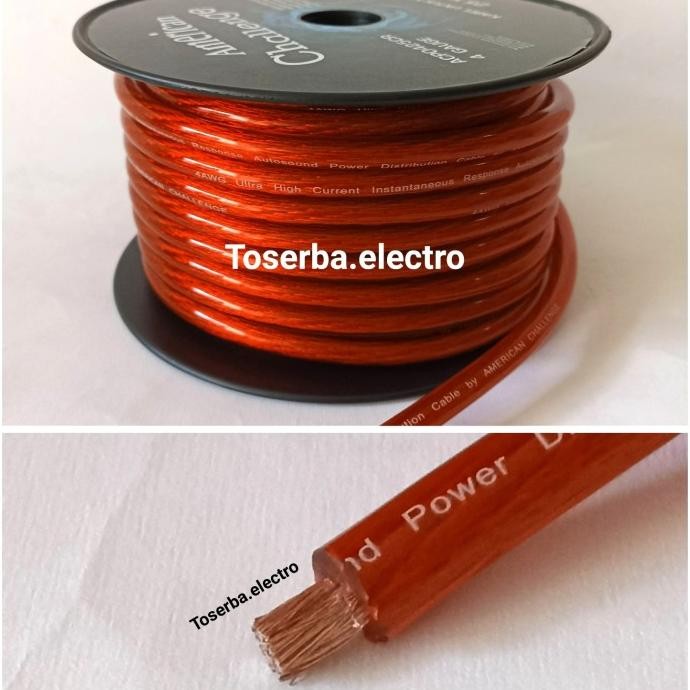 Promo Kabel 4 AWG Setrum Power Aki Ground 4awg audio mobil Jual Meteran COD