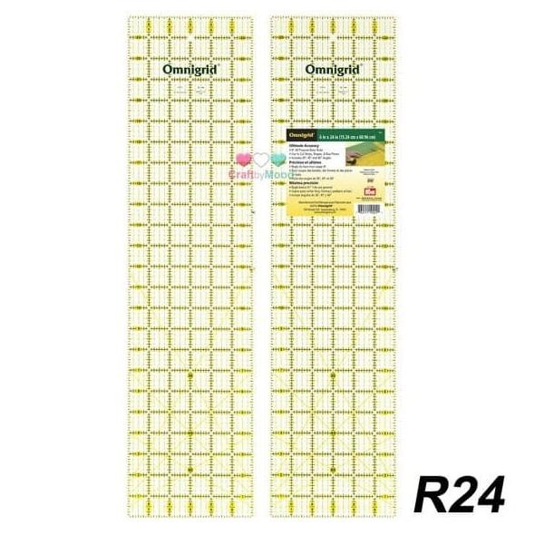 

Bisa Grab! Penggaris Quilting Omnigrid, Om 1406 Omnigrid Ruler Size 6 X 24 Inch