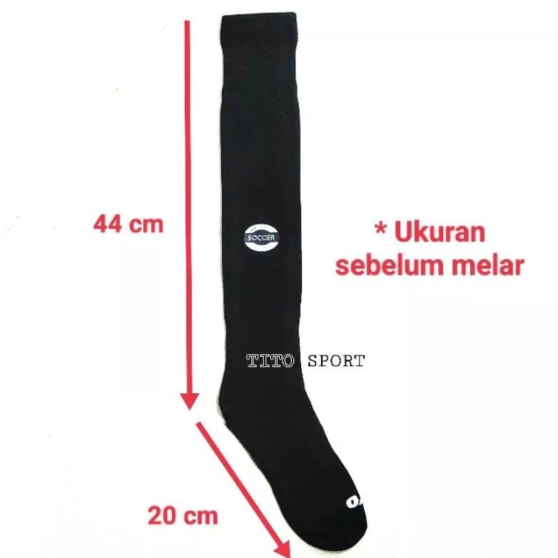 Byp-27 Kaos Kaki Sepak Bola Futsal Dewasa Warna Hitam Putih Abu Merah Biru Panjang Sepaha Tebal Ori 