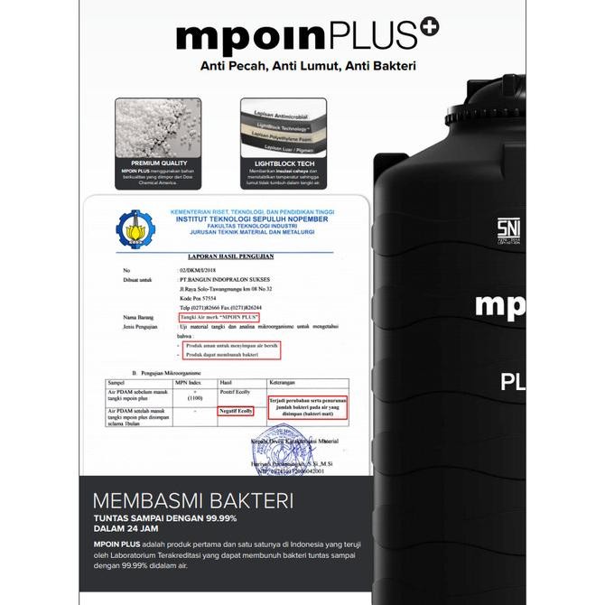 Spesial Tangki Air / Tandon / Toren Mpoin Plus 800 Liter