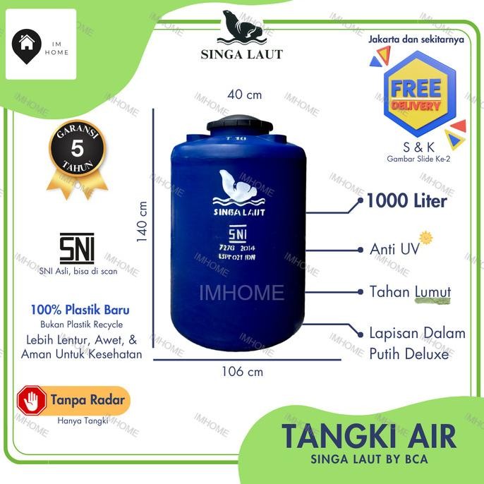 Miliki Tangki / Toren Air Singa Laut 1000 Liter T1000 Murah