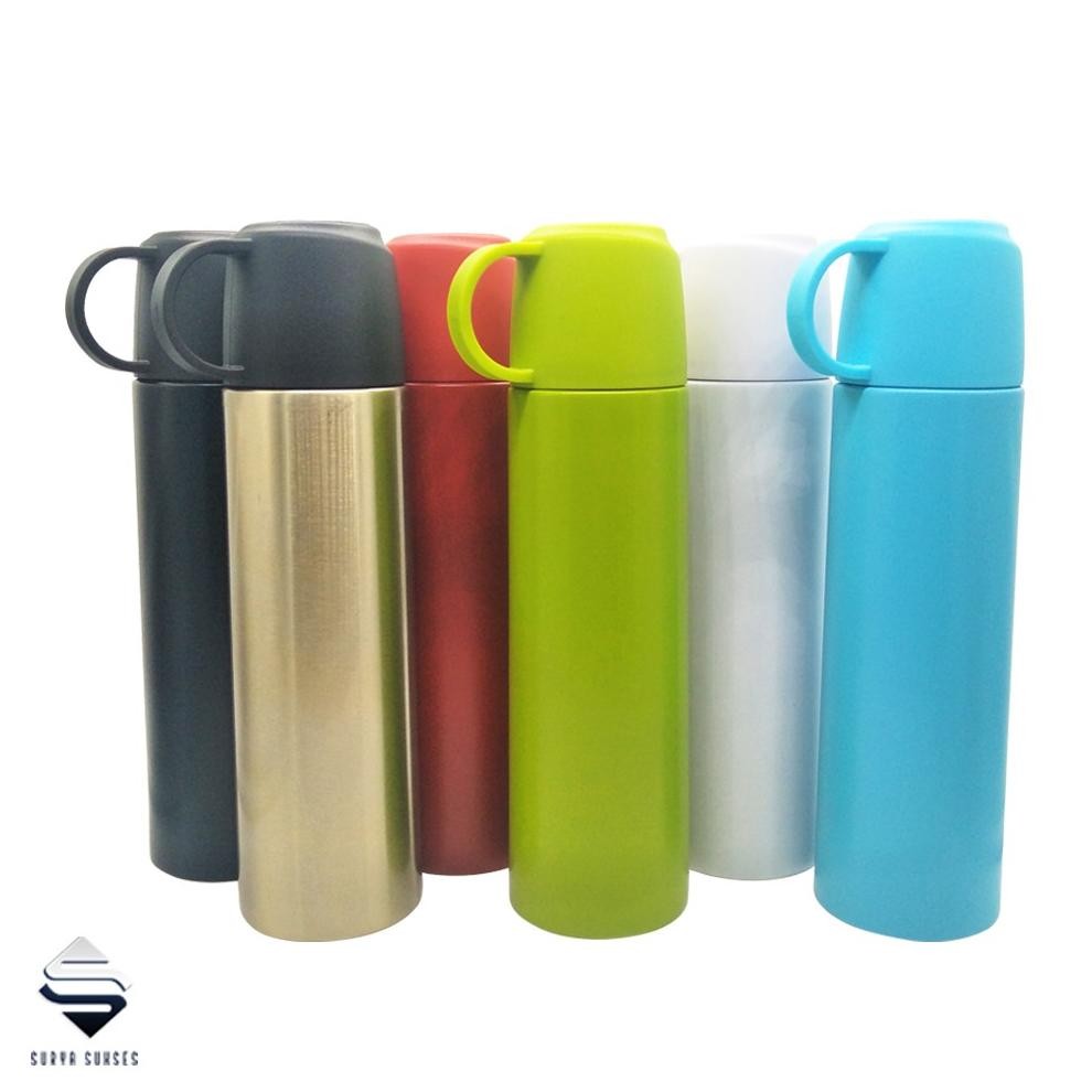 gf-5 Termos Air Panas Polos Gelas Tutup Cangkir Vacuum Cup 500ml H557 Hemat