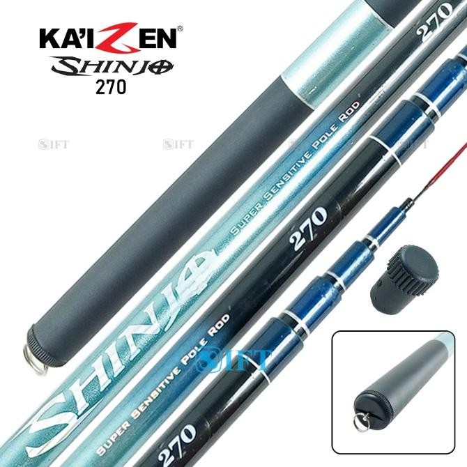DISKON Joran Tegek KAIZEN SHINJO | Ruas Pendek | Fiber | Teleskopik | 270-630