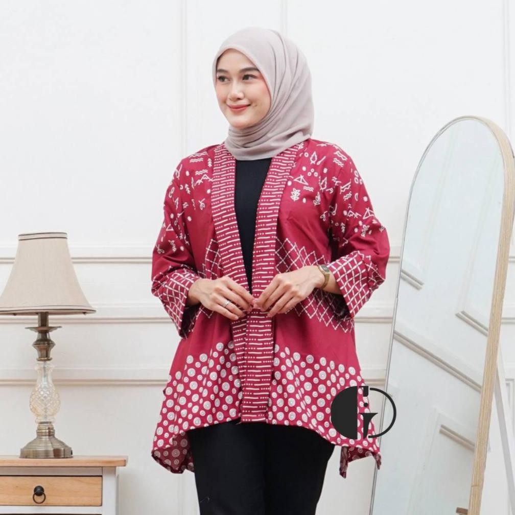 Special Promo Granito.id - Outer Sakura Batik polimikro Kondangan Seragam kerja / Formee Outfit / le
