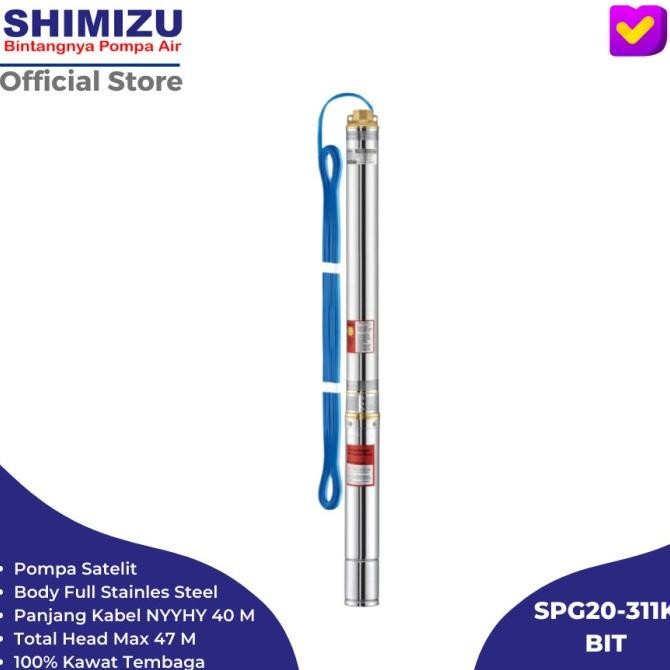 NEW Pompa Air Celup Submersible Pump Shimizu 3 Inch 1/2 HP Kabel 40 Meter